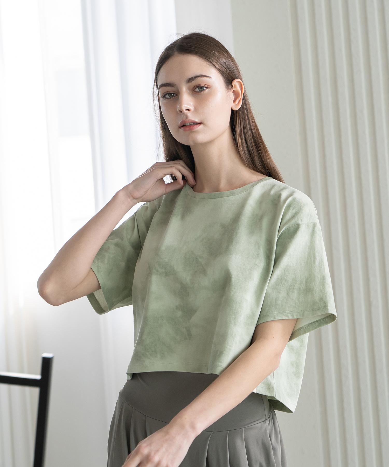 Formative (Fmst401) Tie-Dye Crop Top_Forest Tie-Dye Aqua/Free