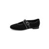 Fashion New Spring/autumn Sheep Suede Women Shoes Round Toe Mary Jane Shoes for Women Fashion Rivet Belt Buckle Low Heel Women Pumps