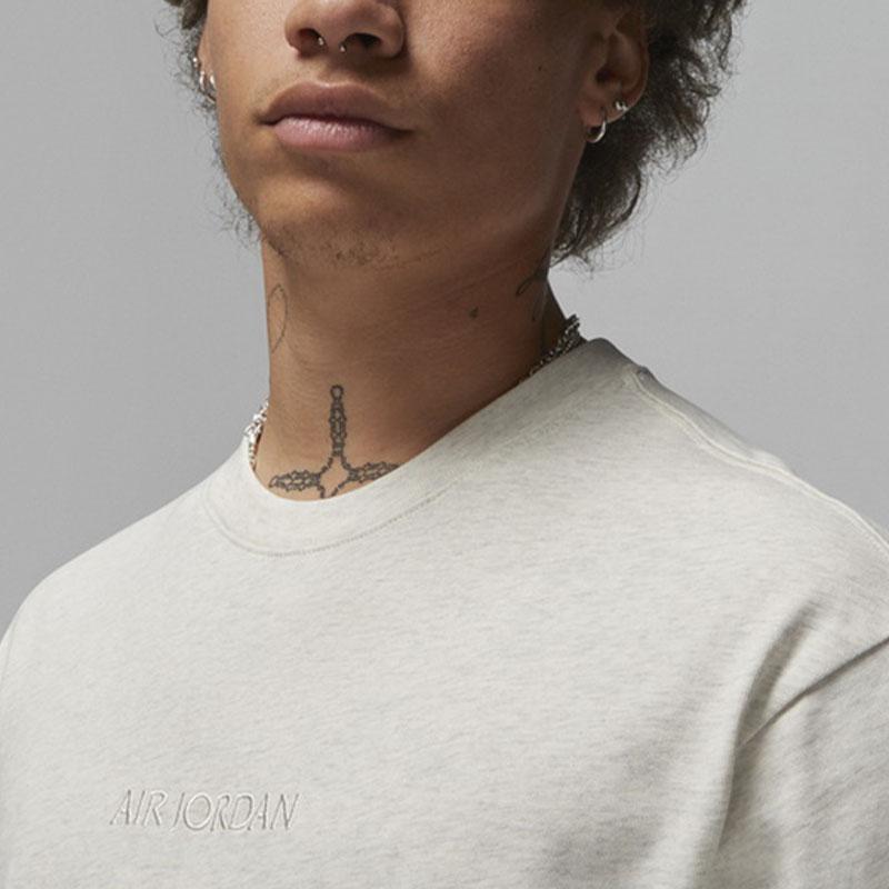 Jordan Air Solid Color Crew Neck Short Sleeve T-Shirt Men Tops White FJ1970-141