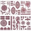 Zhengxiang 2025 Waterproof Brown Floral Lace Henna Tattoo Sticker