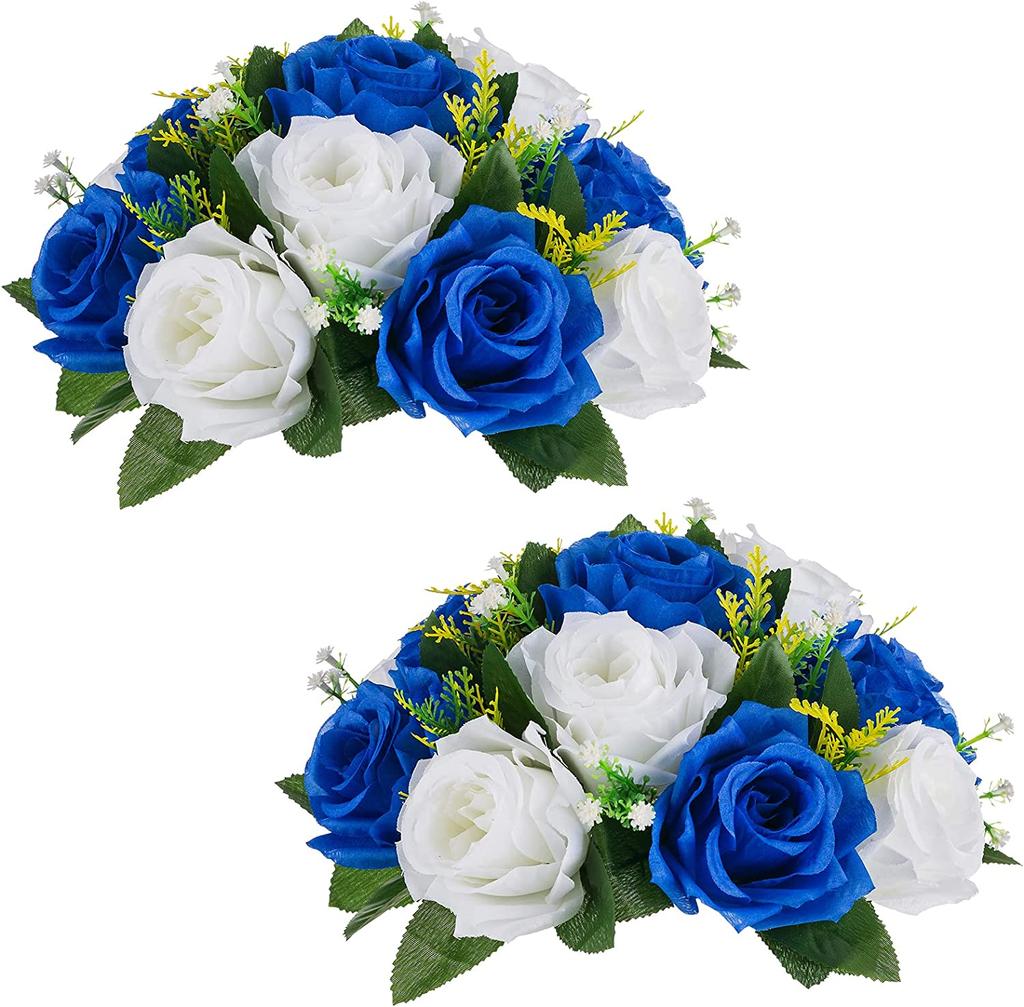 Silk Flowers Bouquet Artificial Roses Table Centerpieces Weddings Decoration Flower Balls for Reception Event
