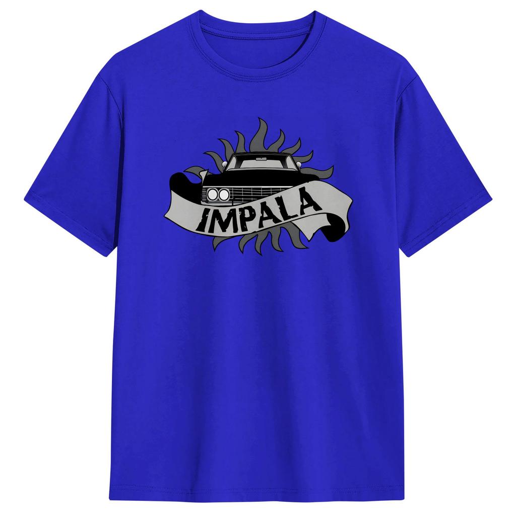 Impala Supernatural Tshirts Unisex Awesome Pure Cotton Tee Shirt Crew Neck Short Sleeve T Shirts Plus Size Tops