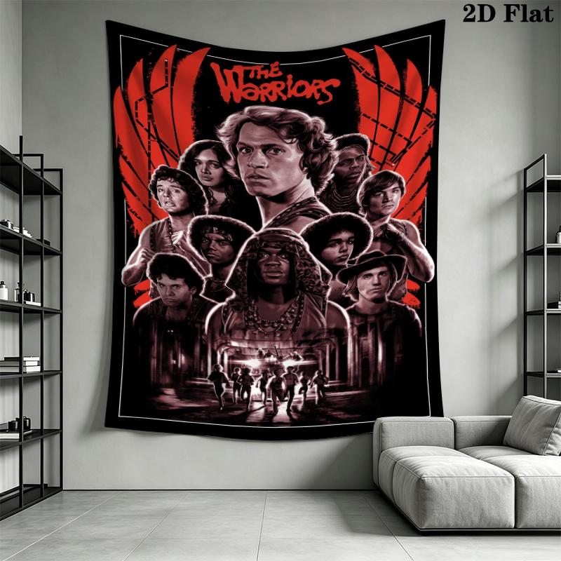 the warriors Wall Tapestry Aesthetic Wall Hanging Printed Fabric Blanket Decorative Tapestries for Bedroom Living Room Home Decor