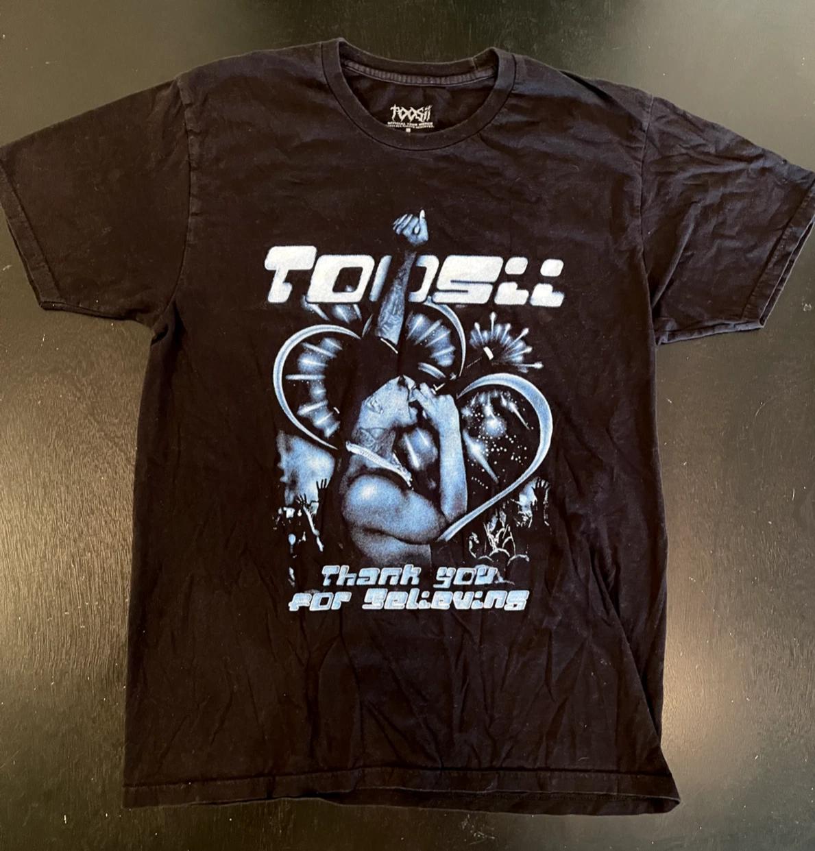 

Toosii 100% Cotton T-shirt Mens Womens Tees Top, Size: Large - Rap Merch Concert Tour Thank Your For Believing M