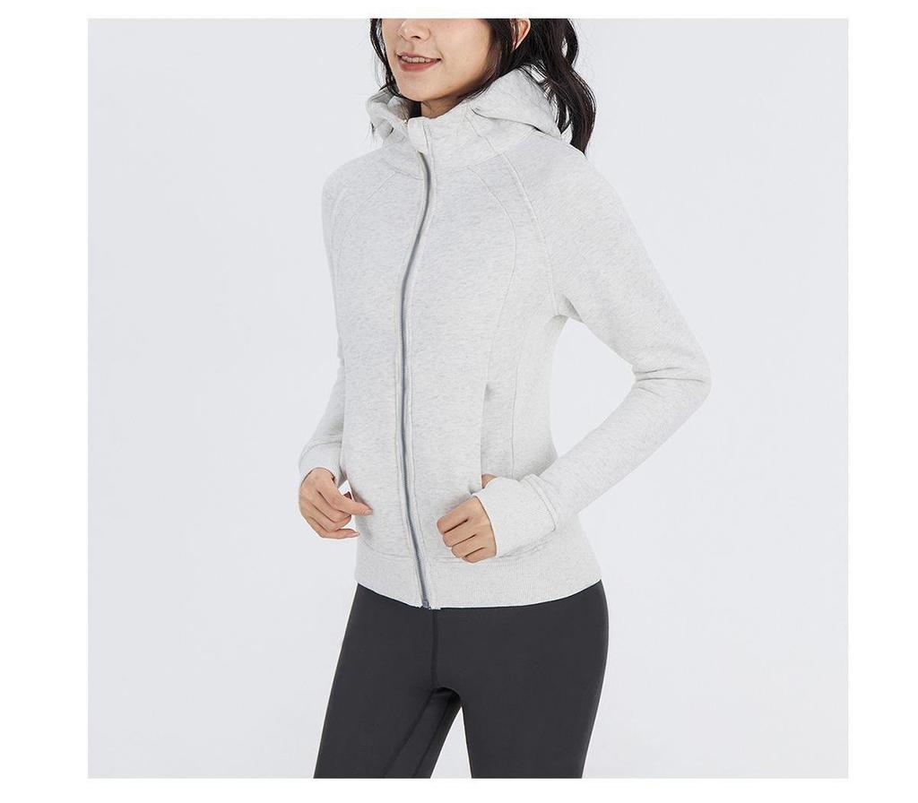 Luqilulu Women's Winter Plus Velvet Warm Hooded Slim Fit Outdoor Sports Jacket