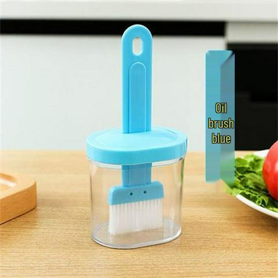 

Жаростойкая кухонная масляная кисть и бутылка-комбо для выпечки и барбекю синий