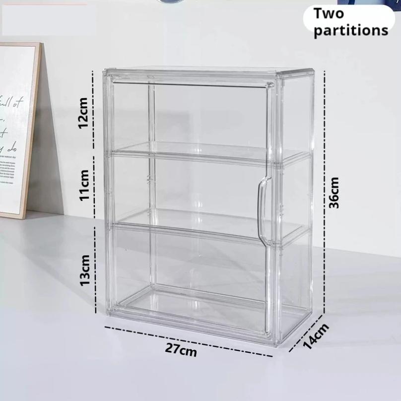 1/2/3 Layers Storage Box Transparent Acrylic Display Boxes Doll Organizer Desktop Dustproof Cabinet Home Storage For Toys