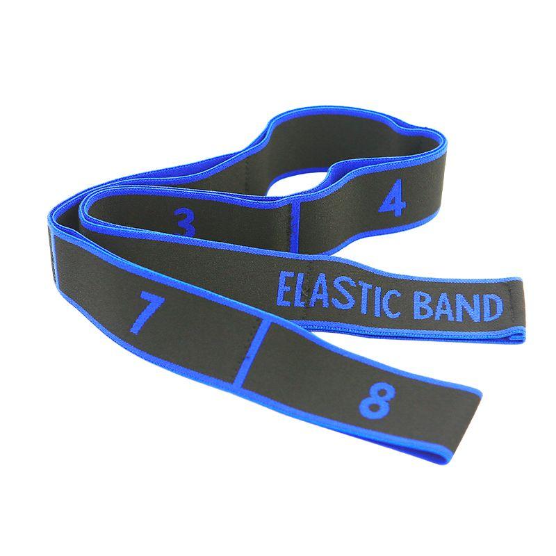 

Multi-Segment Fitness Yoga Stretch Belt Dancing Elastic Band Correct Posture Tension Band Compartment Elastic Number Resistance Band 8 Gable Blue