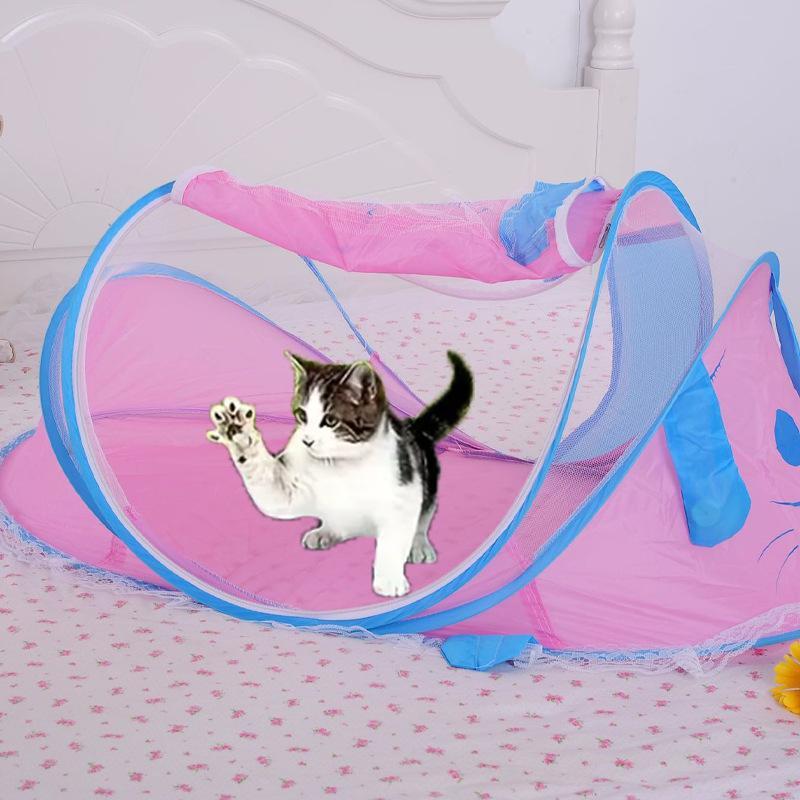 Mosquito Proof Dog House Breathable Mosquito Net for Cats and Pets Sun Shading and Sun Protection Summer Travel Tent