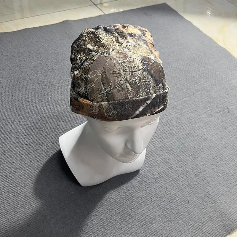 Deciduous Full Print Fashion Street Lazy Pullover Hat American Vintage INS Autumn Y2K Hip Hop Personality Harajuku Casual Beanie