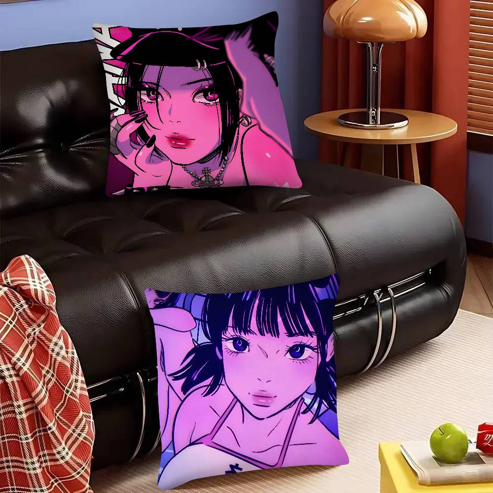Oosaki Nana Anime Pillow Case Square Pillow Bedroom Sofa Leisure Comfort Cushion Car Living Room Home Decoration