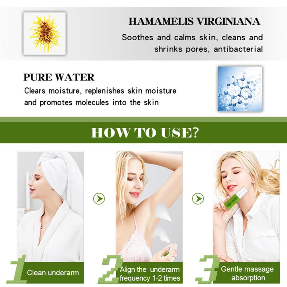 Summer Underarm Body Odor Deodorant Spray Natural Plant Antiperspirant Spray