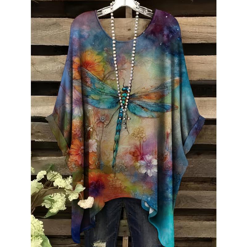 

Casual and comfortable swallowtail round neck short-sleeved large size T-shirt S
