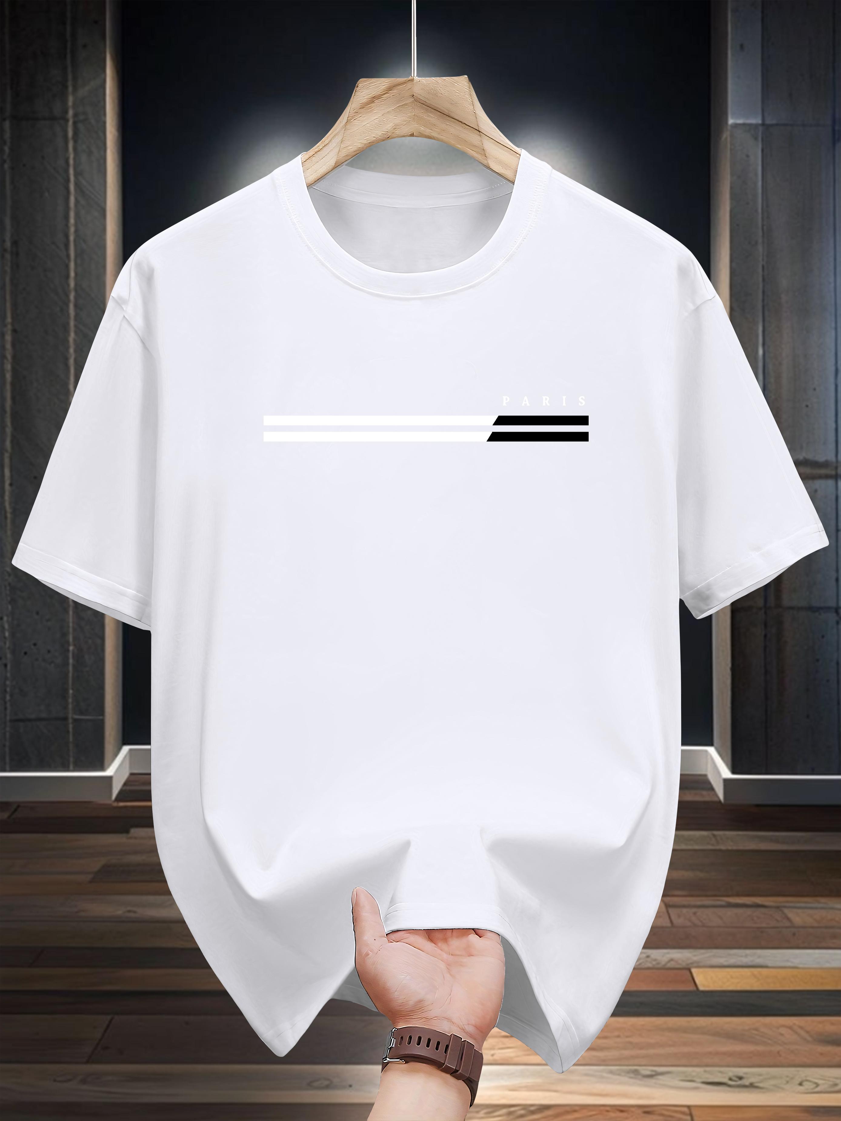 Navy Blue Paris Graphic T-shirt - Casual XXXL