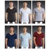 Ice Silk Seamless V-Neck Short Sleeve T-Shirt, Slim Fit, Breathable, Solid Color