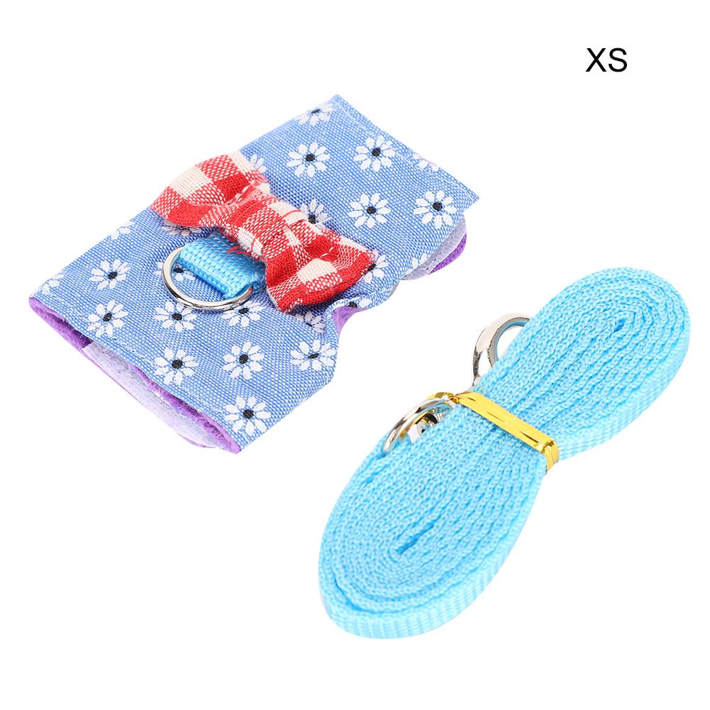 Small Animal Pet Leash Harness Set Breathable Chest Strap Traction Rope for Bunny Hamster Guinea PigXS