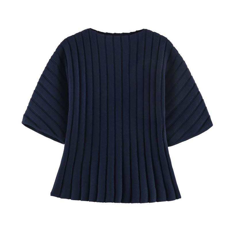 Spring 2026: European-American Style Puff Sleeve Knit Top Medium