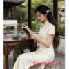 Pure and elegant new Chinese-style young girl's daily cheongsam spring and summer new combed cotton lint single-layer cheongsam skirt