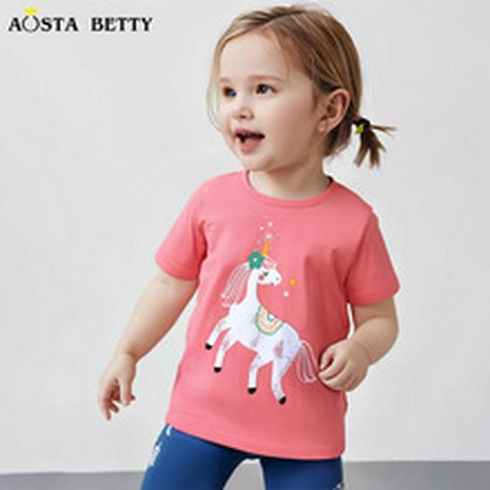 Summer Girls' Mesh Princess Dress - European & American Style with Cartoon Unicorn Embroidery