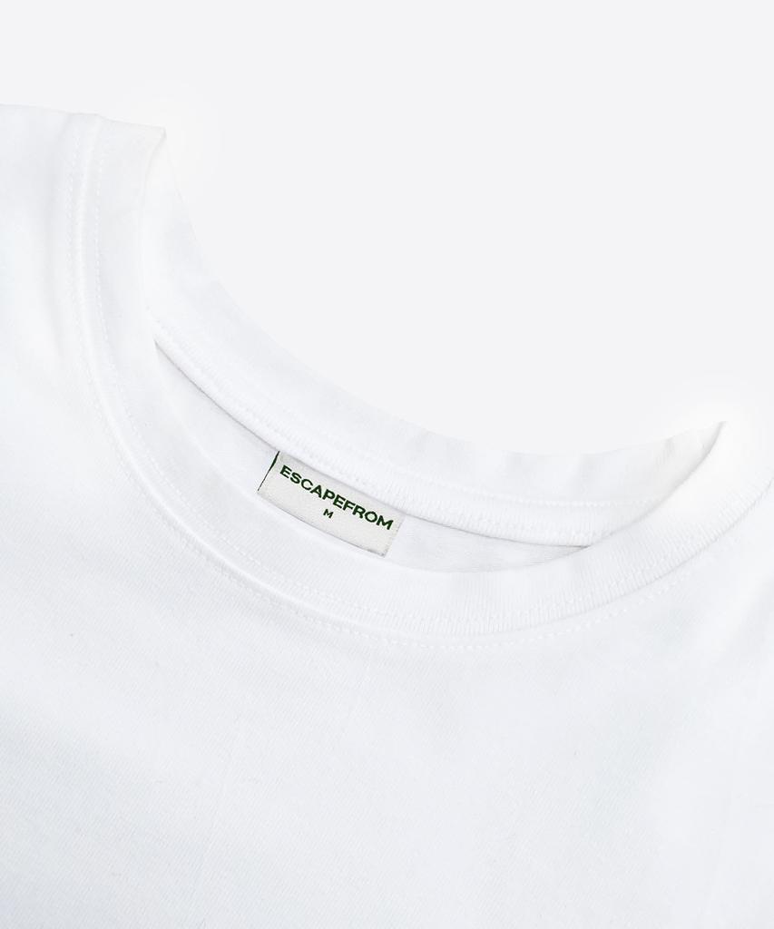ESCAPEFROM Initial Map Print Oversized Short Sleeve T-Shirt White