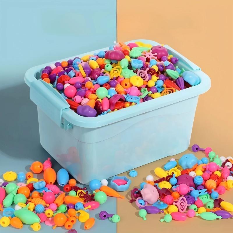 Children's DIY Bead Jewelry Making Kit Beginner Friendly Craft Set for Girls Make Necklace Bracelet Ring Art Craft Gift