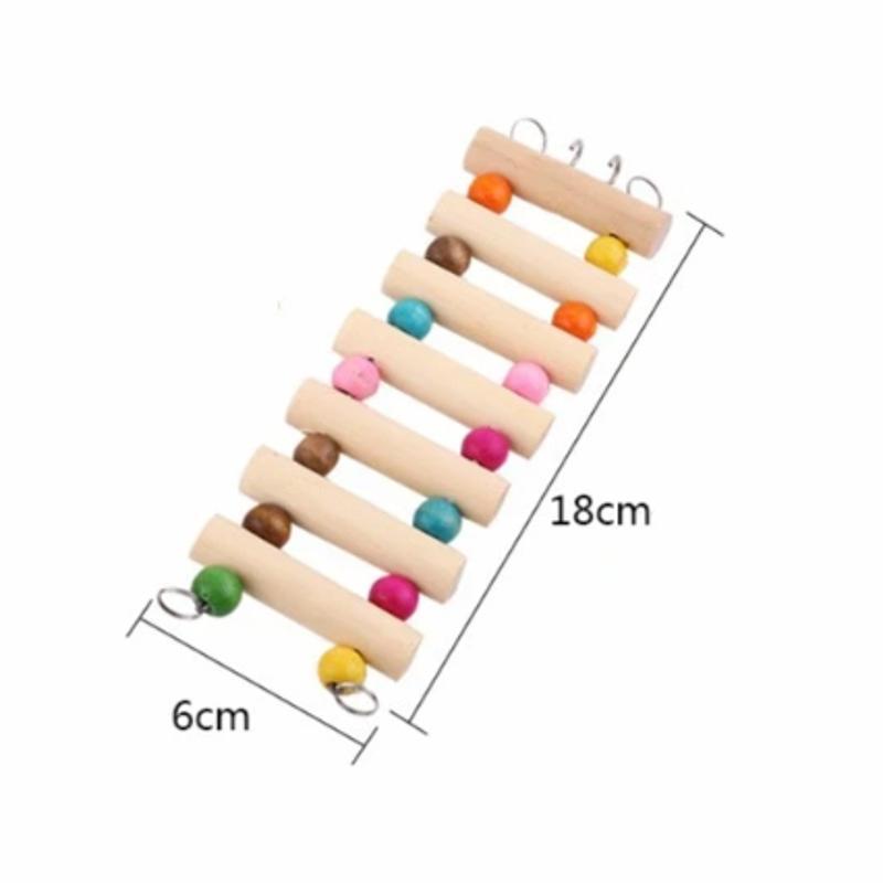 New Useful Wooden Hamster Climbing Stairs Parrot Play Toys Guinea Pig Chinchilla Seesaw Sports Toys Small Pet Exercise Accessory