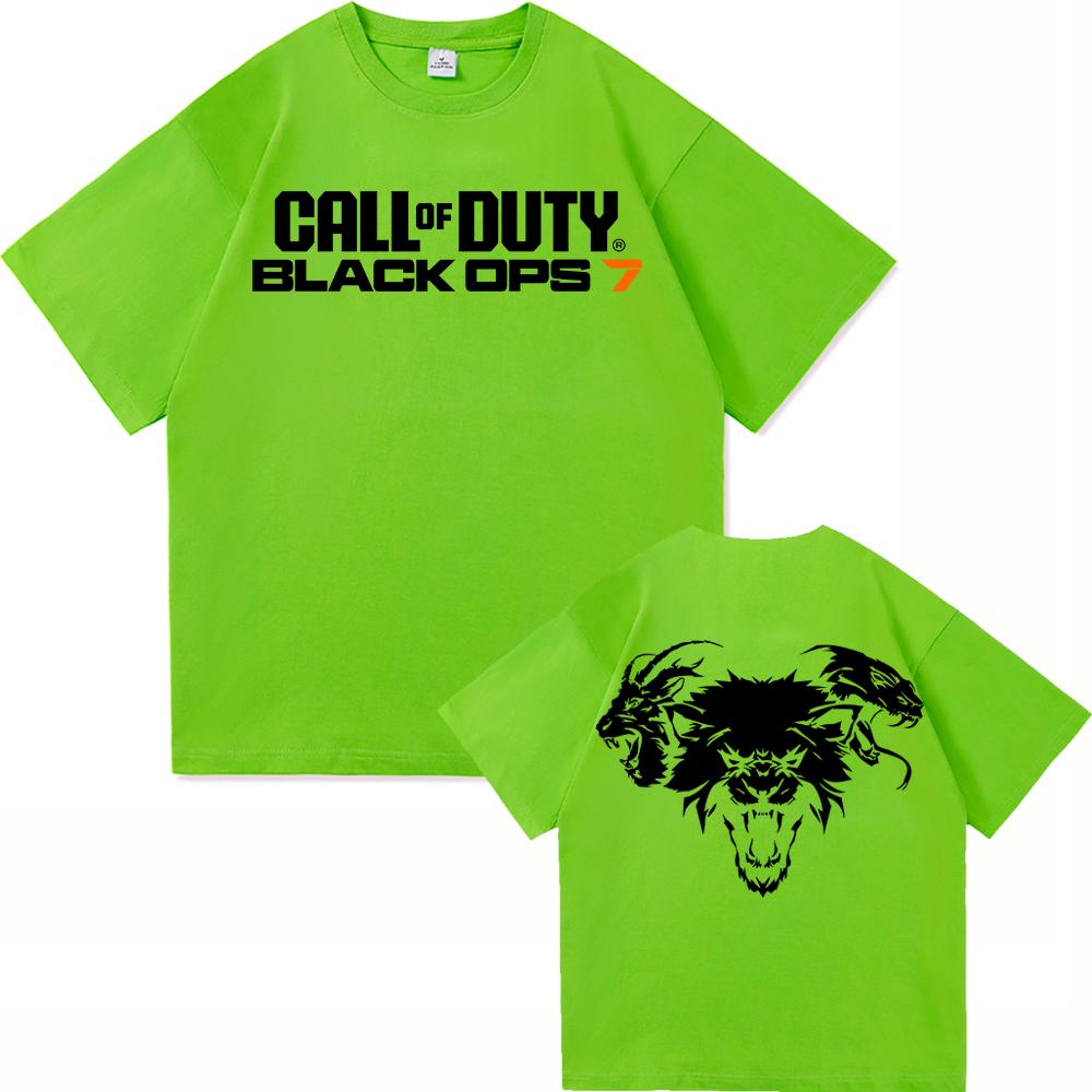 Call of Duty 7 Tričko Horká móda Pánské/Dámské Harajuku Estetické Vintage Tričko Vysoká kvalita Ležérní Cool Hra Bavlněná Trička
