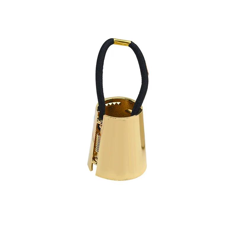 Vintage Metal Cone Ponytail Hair Ring Alloy Gold-Plated Polished Headdress Styling Tools Braids Accessories for Women