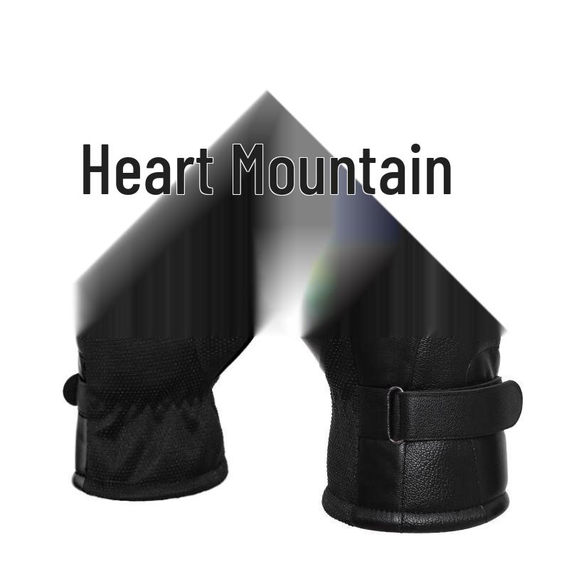 Oushen Men's Winter Leather Touchscreen Gloves