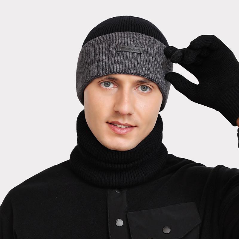 Knitted Hat With Embroidered Letters For Winter Outdoor Cycling And Cold Weather Comfort