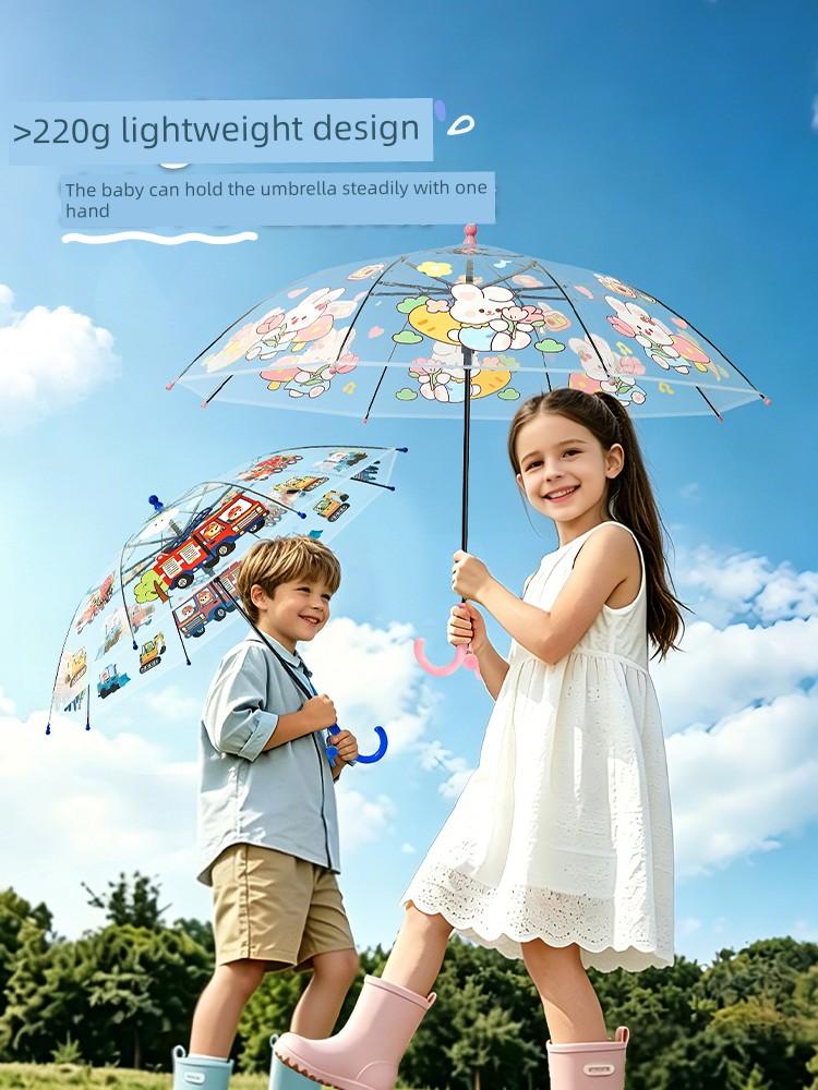 Transparante Paraplu voor Kinderen, Kleuterschool, Basisschoolleerlingen, Speciale Paraplu voor School, Kinderen, Meisjes, Jongens, Lichtgewicht Model