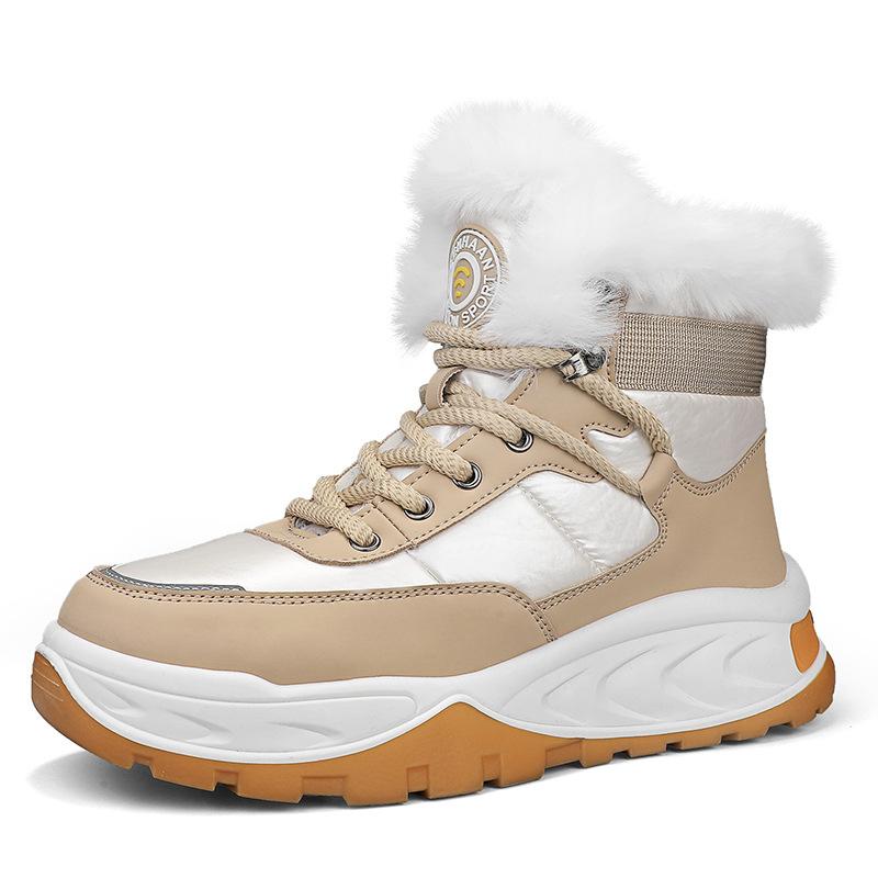 

Thick-soled snow boots men s winter new Northeast outdoor non-slip velvet thickened warm men s high-top cotton boots 44