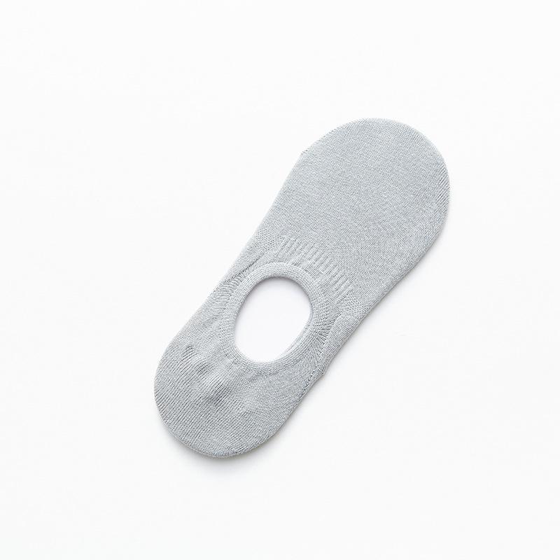 Female Spring and Summer Thin Solid Color Silicone Non Slip Non Fall with Shallow Mouth Invisible Socks