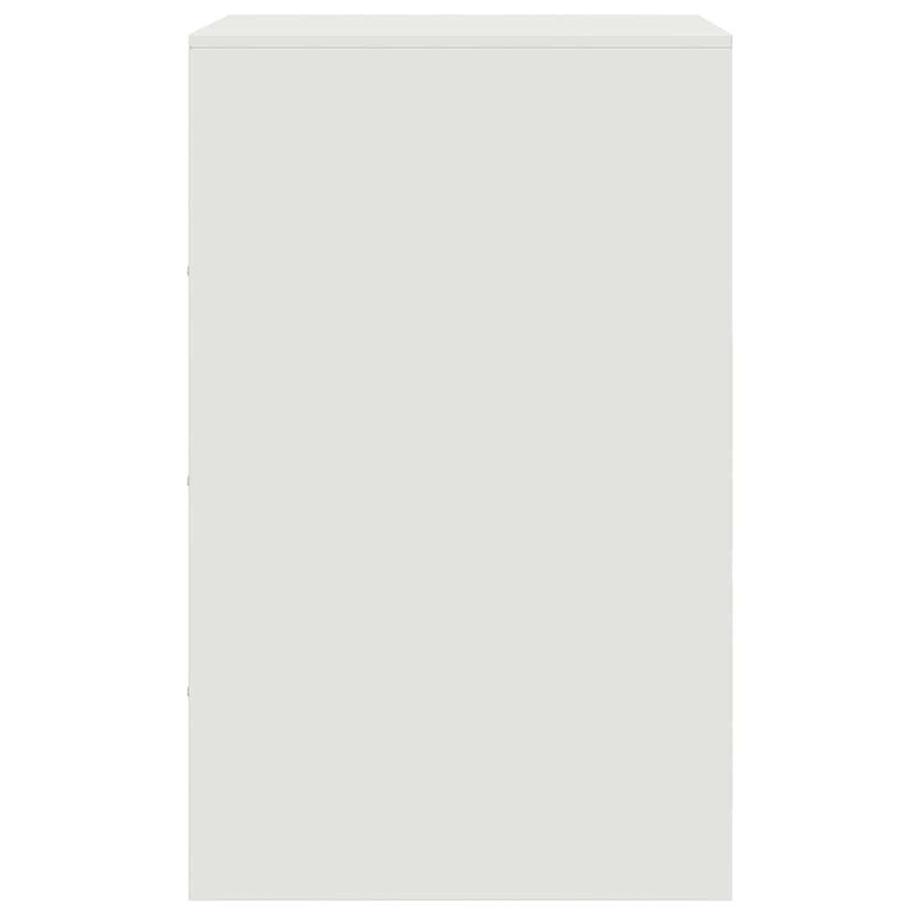 Nightstands 2 pcs White 34.5 x 39 x 62 cm Steel