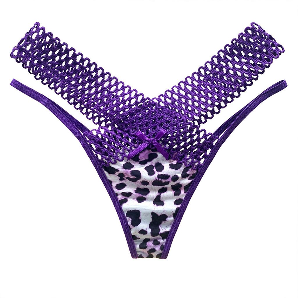 Women's Interwoven Hollow See-through Low Waist Thin Strap Tempting Sexy Panties Thong