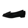 Fabio Rusconi Damen Pumps mit niedrigem Absatz und spitzer Zehenpartie F11518 Schwarzes Wildleder, Größe 22,5 cm