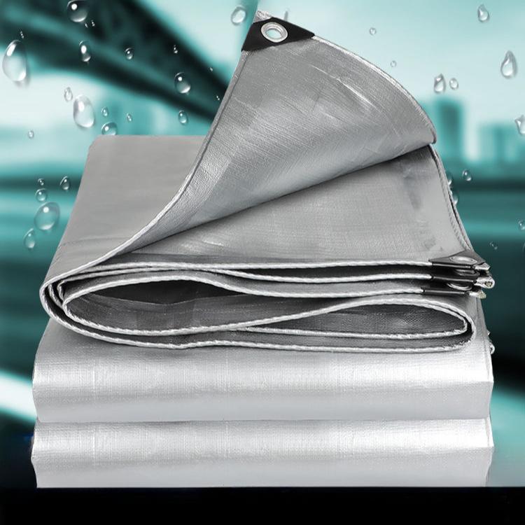 

Потовщена водонепроникна тканина для захисту від сонця та ізоляції на відкритому повітрі 1m x 1m срібний