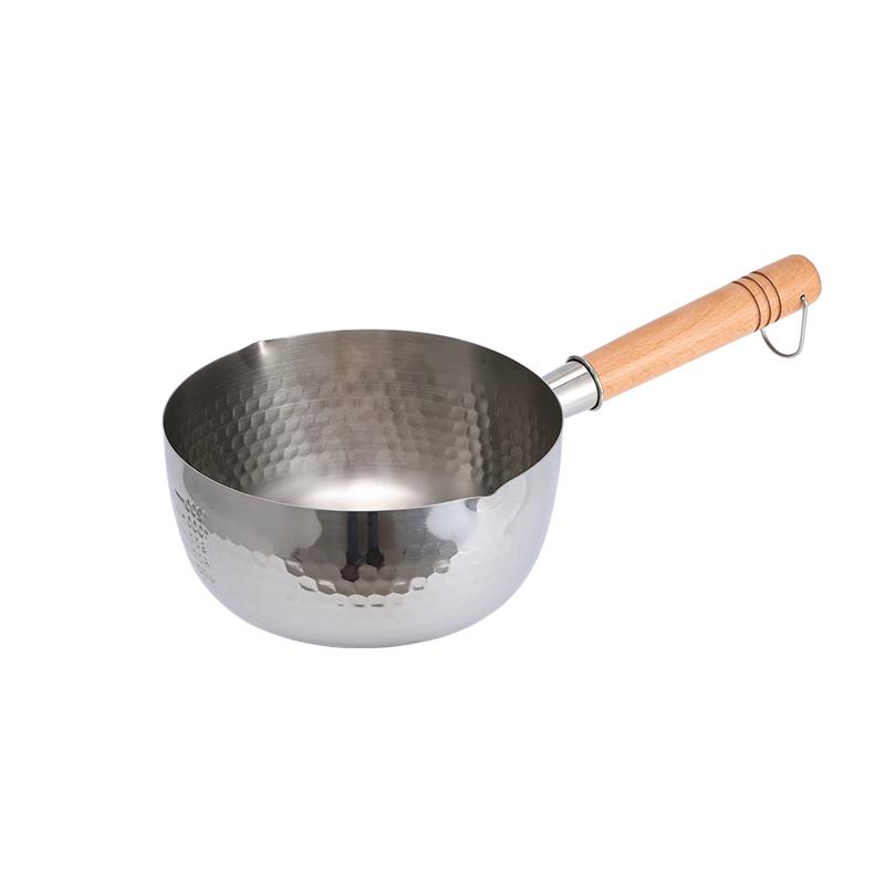 VELOSAN Hammered Stainless Steel Yukihira Pot, 18cm