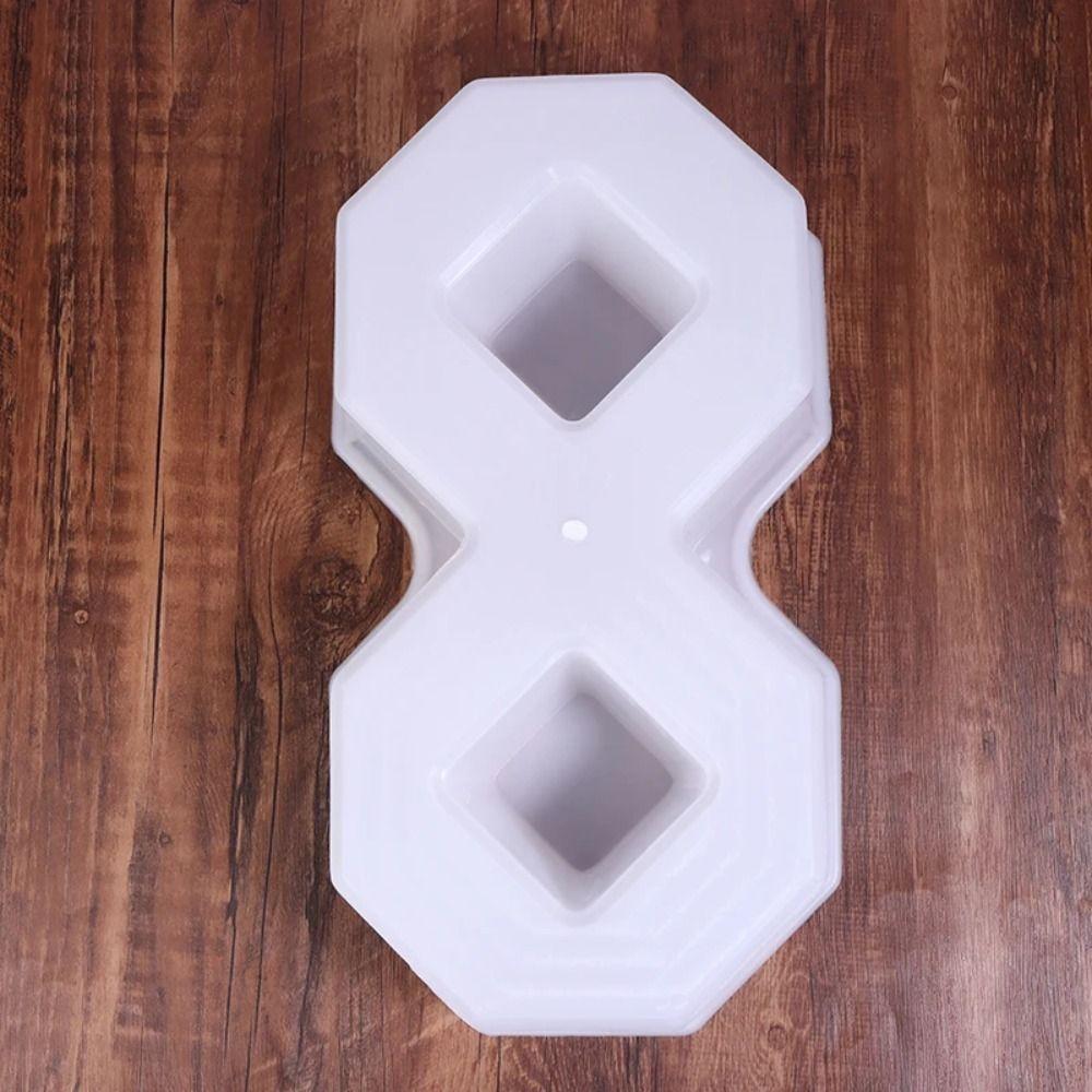 1Pcs Plastic Stepping Stone Paver Double S Concrete Path Maker Mold For Lawn Patio Yard Garden