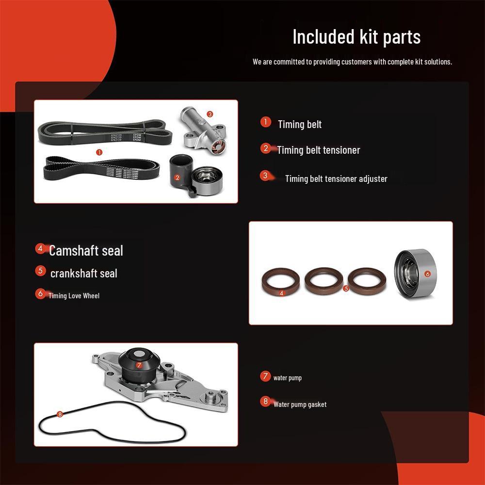 Timing Belt Kit with Water Pump for Honda Accord 2003-2007