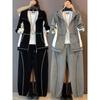 Plus Size Plus Size Fashion Casual Exercise Suit Women's Plus Size Ladies Hooded Zipper Sweatshirt Pants Spring Slim-Fit Two-piece Set