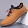 Autumn New Men's Daily Casual Leather Shoes Men's Soft-soled Soft-faced Shoes Versatile Little White Shoes Men