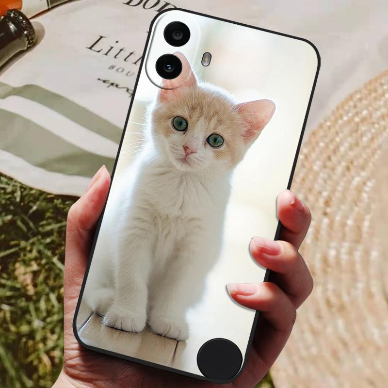 For Nothing CMF Phone 1 Case Luxury Silicone TPU Soft Phone Cover for Nothing CMF Phone 1 Phone1 Shockproof Funda Shell Cute Cat