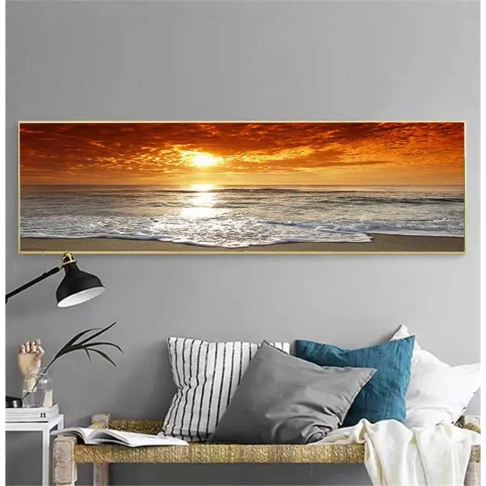 Himmel Meer Sonnenaufgang Malerei Gedruckt Auf Leinwand Wohnkultur Wand Kunst Bilder Für Wohnzimmer Kein Rahmen Moderne Natürliche Landschaft Poster