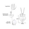 Gold Women's Heart-Shaped Stainless Steel Photo Locket Pendant PN-1255