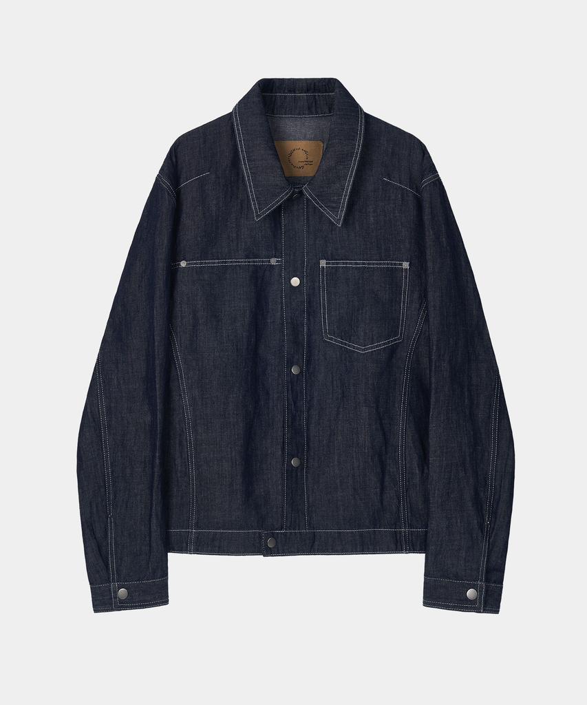 Chowoo Linen Engineered Jacket (Indigo)