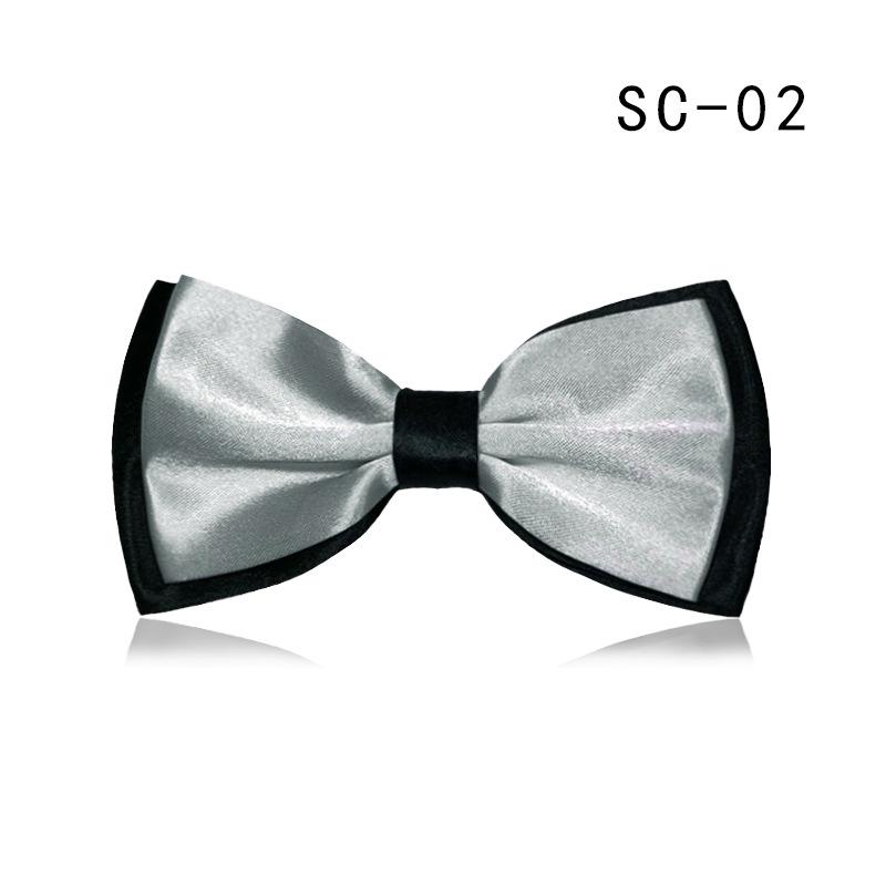 Double Layer Two-Color Bow Tie for Men and Women - Formal Professional Style