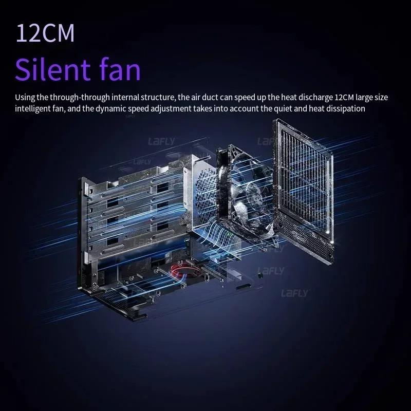 AOOSTAR 2025Intel Quad Core N150 MiniPC Home Cloud HDD a 4 Alloggiamenti SSD Doppio Display USBType-C Doppia LAN Archiviazione Domestica NAS Computer