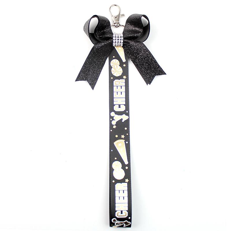

Творческий персонализированный блестящий брелок с лентой Cheer, цветной брелок Cheer, кулон, украшение для рюкзака, аксессуары, подарки