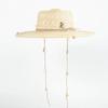 Stylish UPF50+ Wide Brim Straw Sun Hat RB with Metal Frame & Adjustable Chin Strap - Foldable Summer Beach Hat for Women